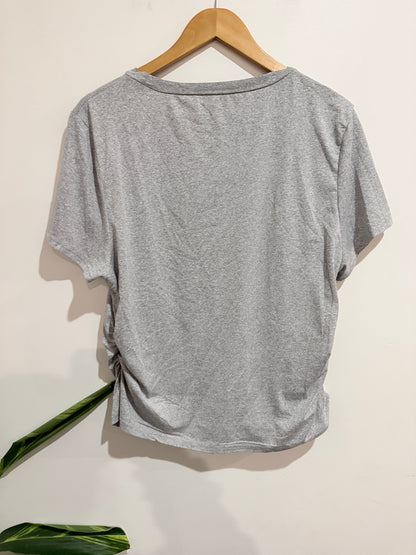 Brand Unknown Ruched Sides Crewneck T-shirt Size 2XL | U/Arm to U/Arm 52cm