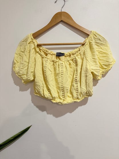 Mirrou Off-the-shoulder Crop Top Size 10