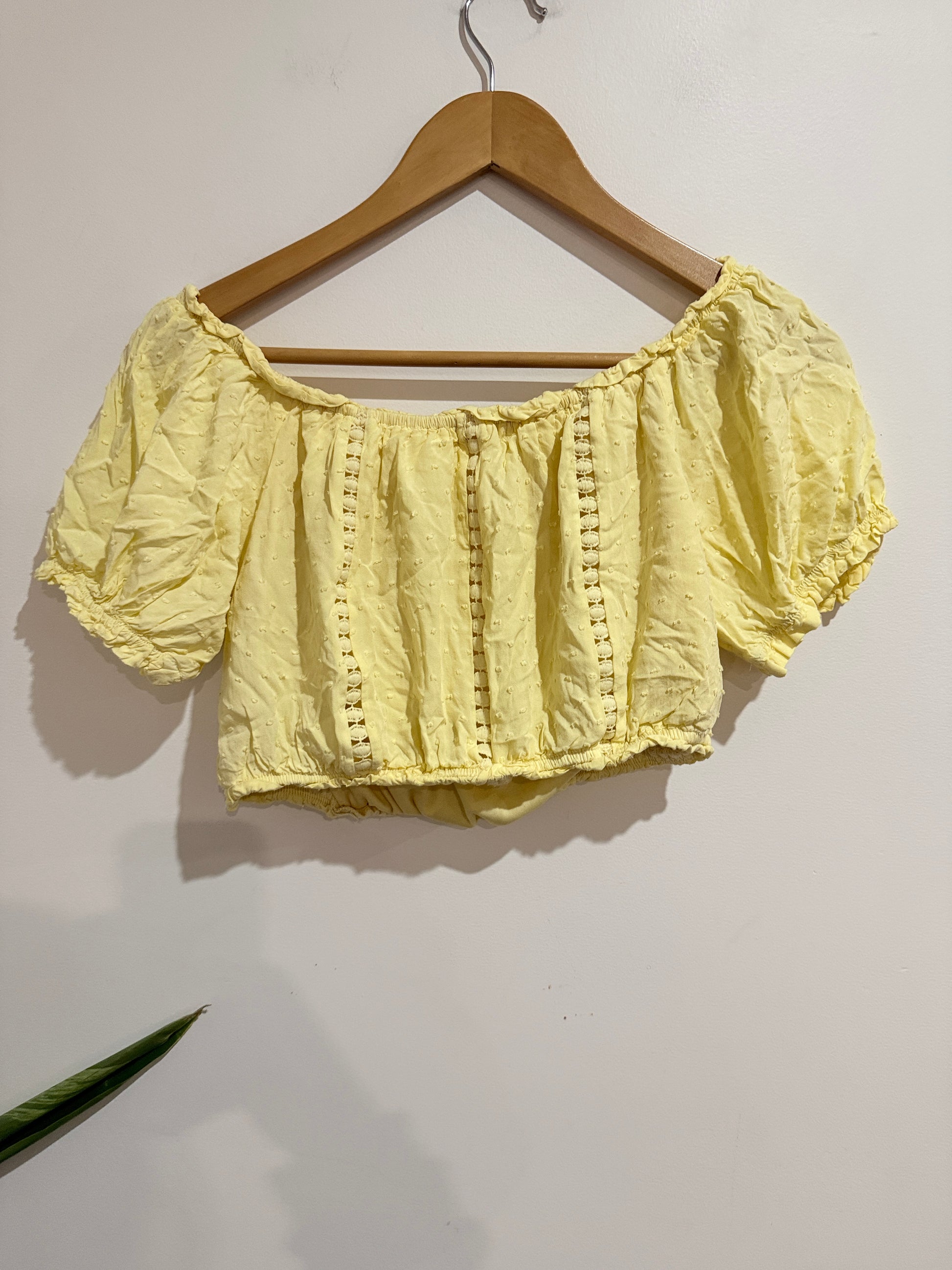 Mirrou Off-the-shoulder Crop Top Size 10