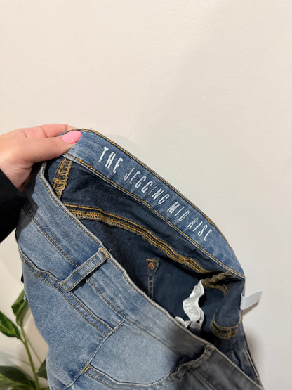 The Jegging Mid Rise Skinny Denim Jeans Size Waist 74cm