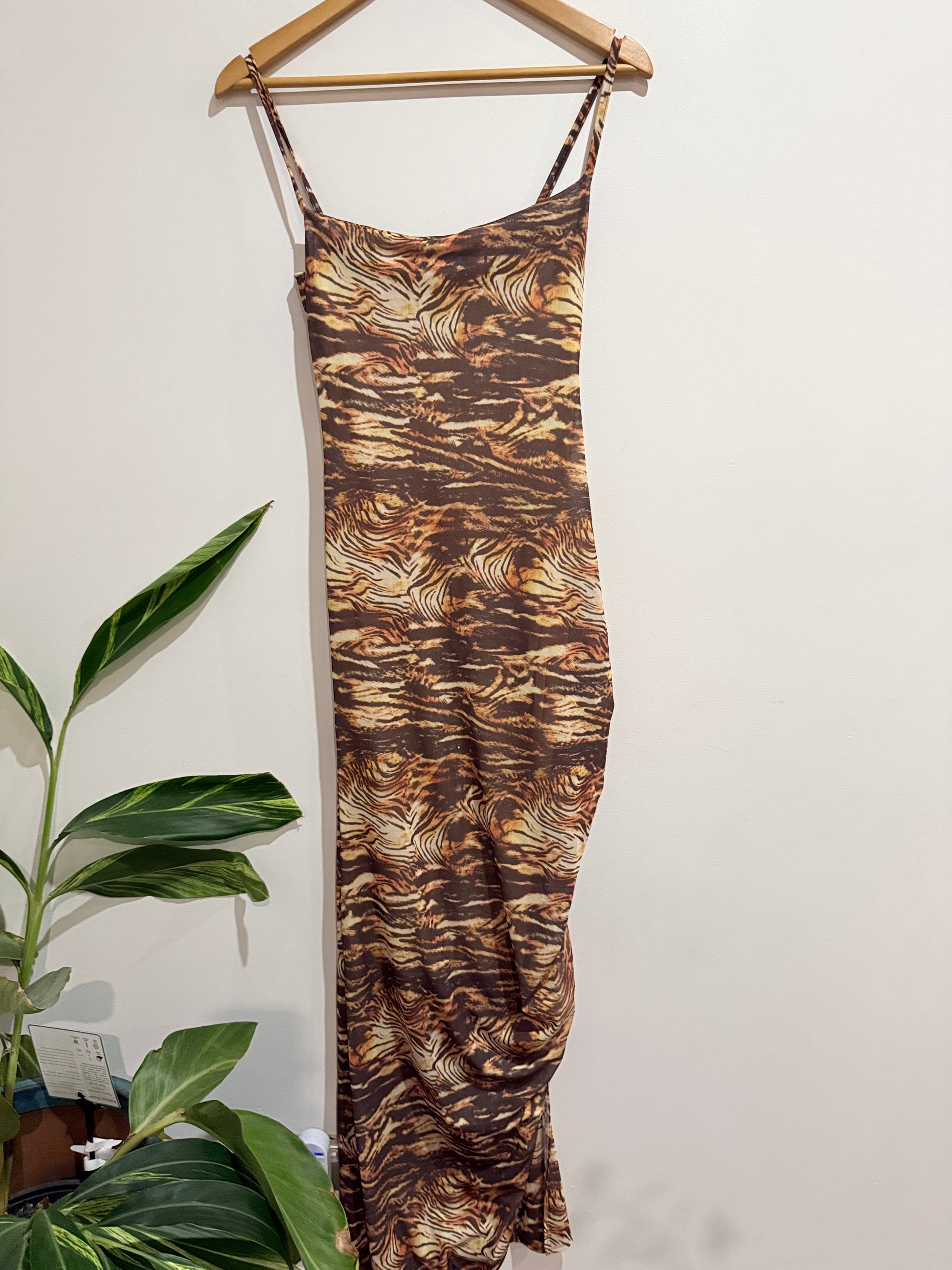 Pretty Little Thing Cowl Neck Maxi Dress Size 8