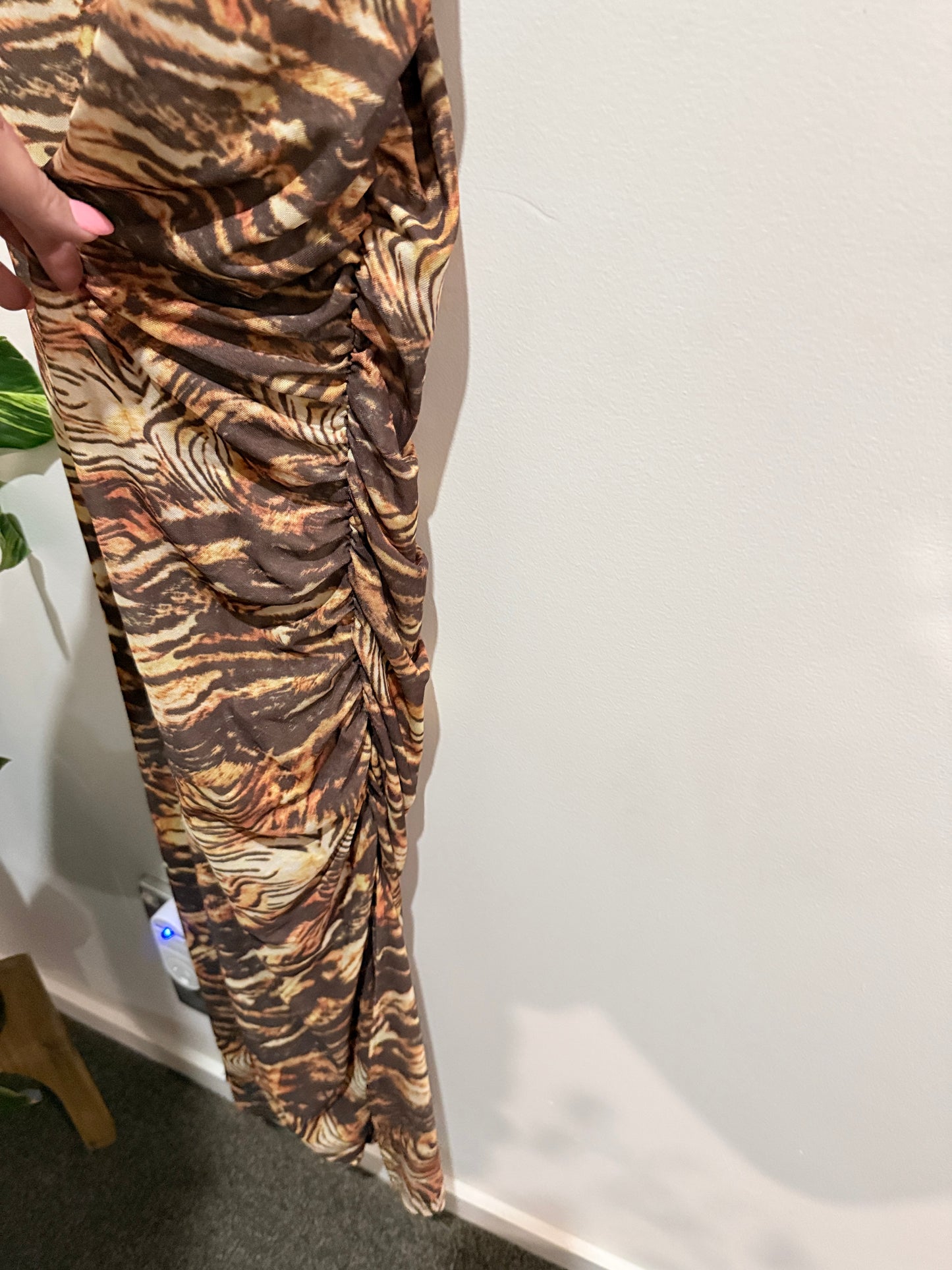 Pretty Little Thing Cowl Neck Maxi Dress Size 8