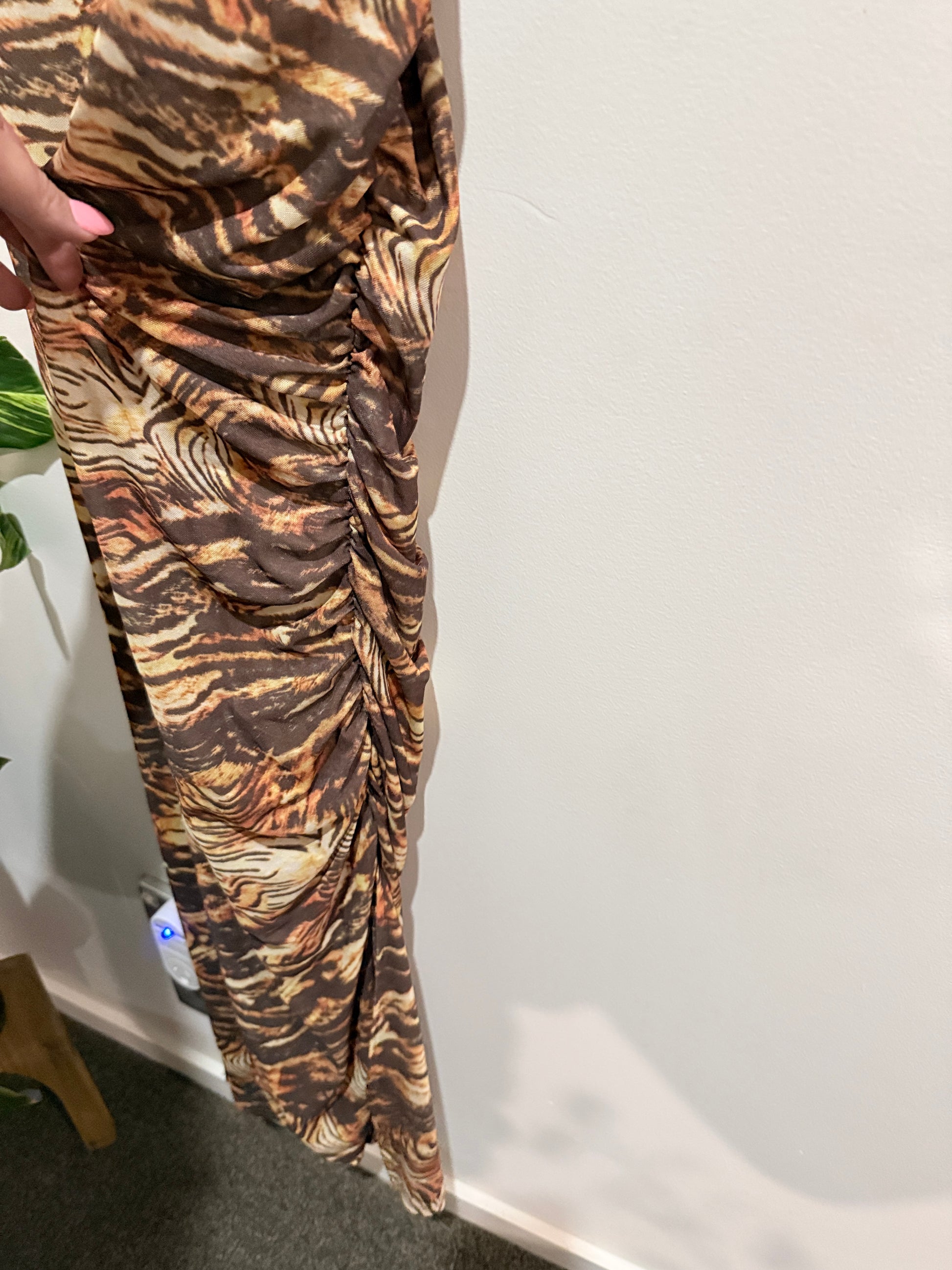 Pretty Little Thing Cowl Neck Maxi Dress Size 8
