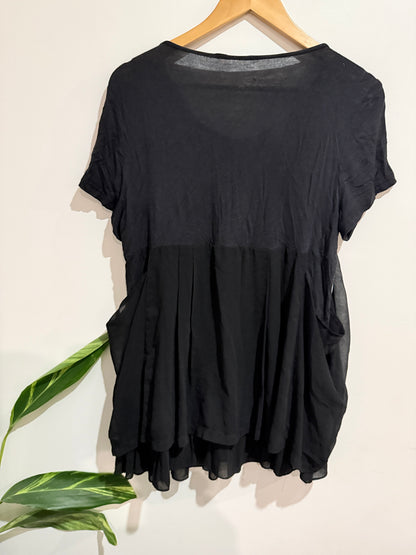 Brand Unknown Layered Multi-pattern Shirt Size U/Arm to U/Arm 46cm