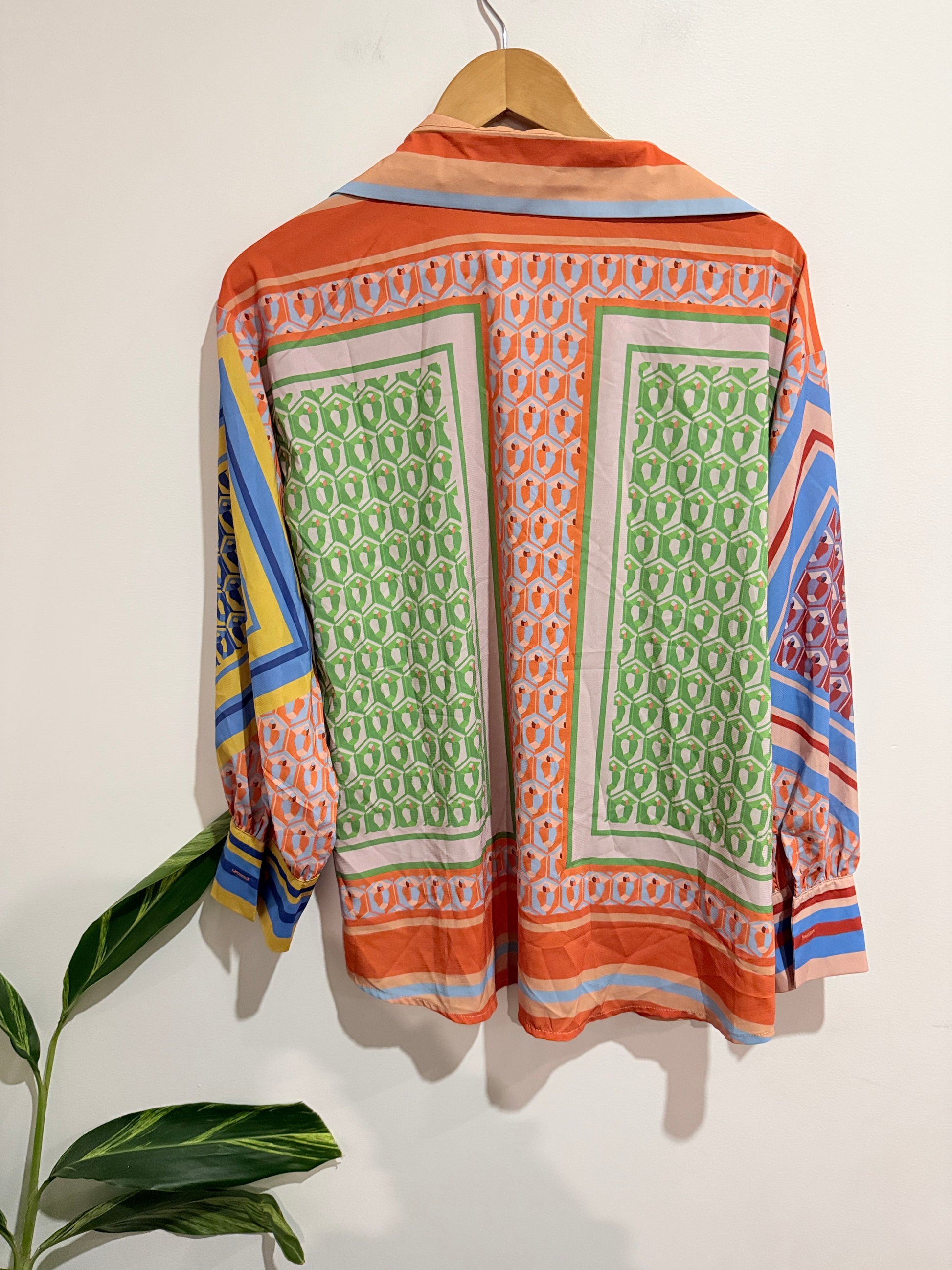 Brand Unknown Cashew Mix Long Sleeve Shirt Size 2XL | U/Arm to U/Arm 56cm