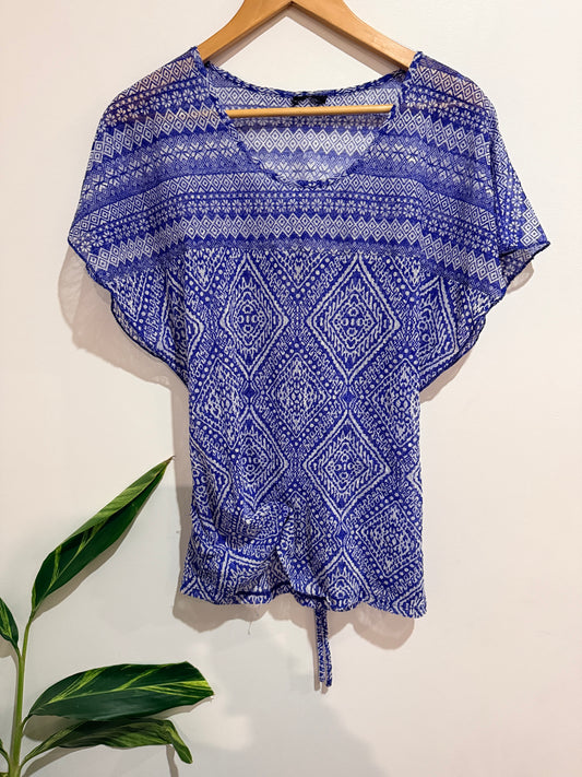 Brand Unknown Short-sleeve Tunic Top Size U/Arm to U/Arm 46cm