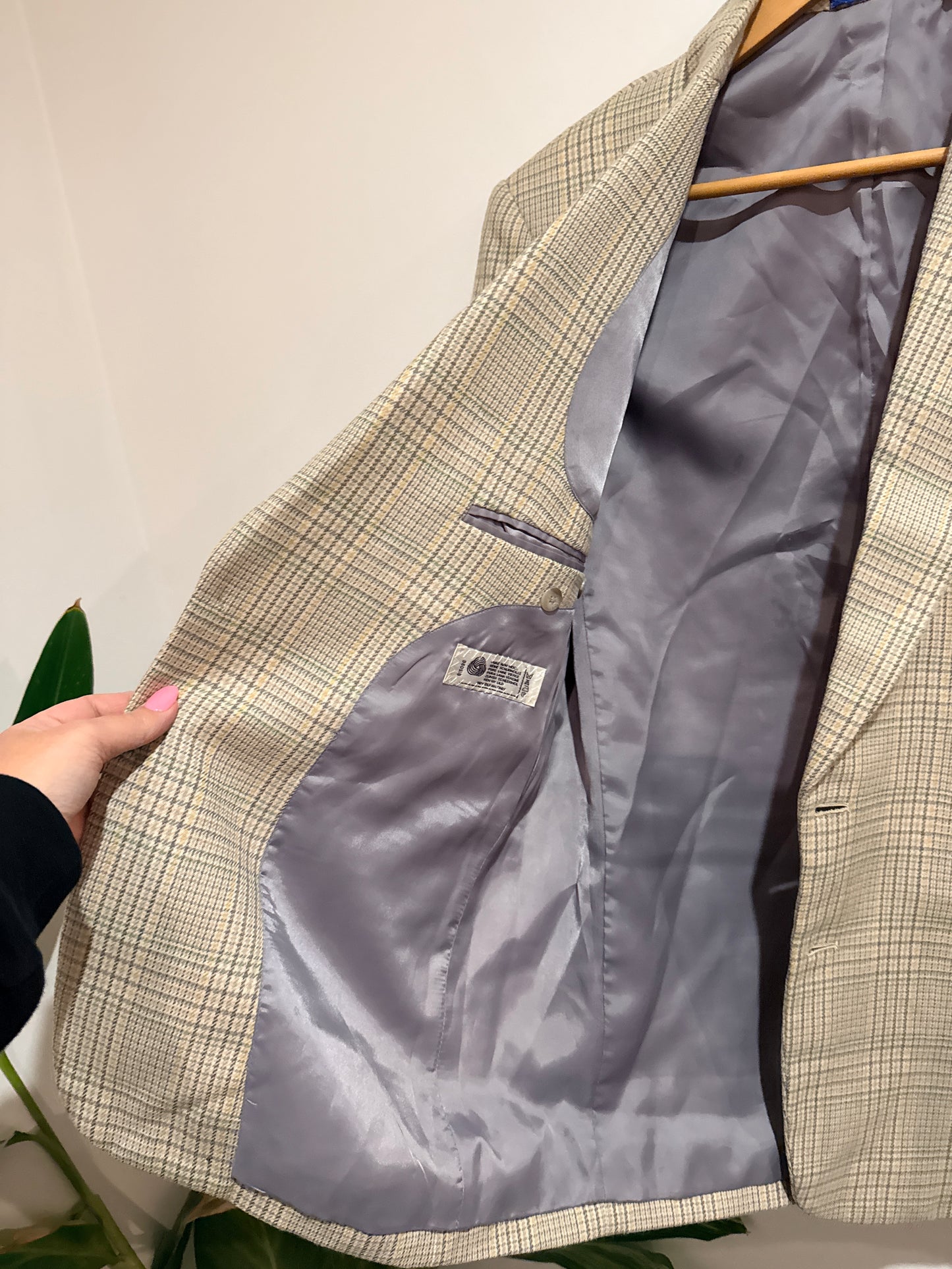 Selon Menswear Plaid Blazer Size 48 | 180/96A | U/Arm to U/Arm 53cm