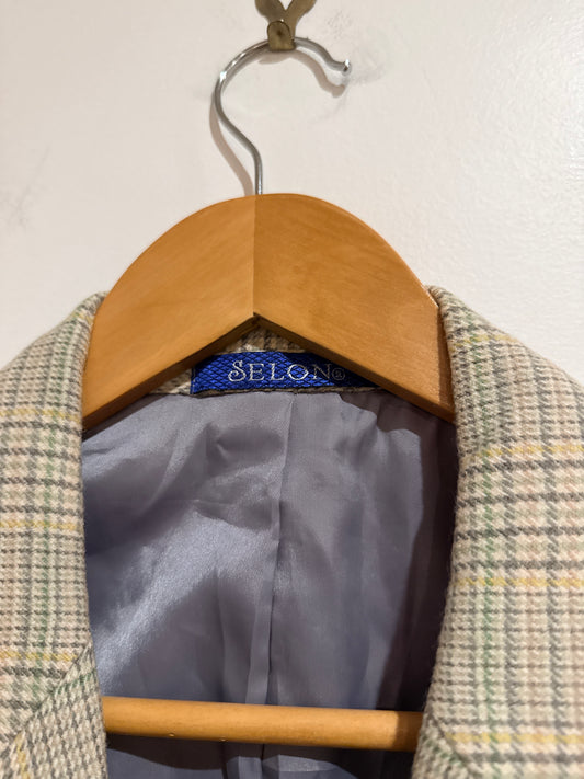 Selon Menswear Plaid Blazer Size 48 | 180/96A | U/Arm to U/Arm 53cm