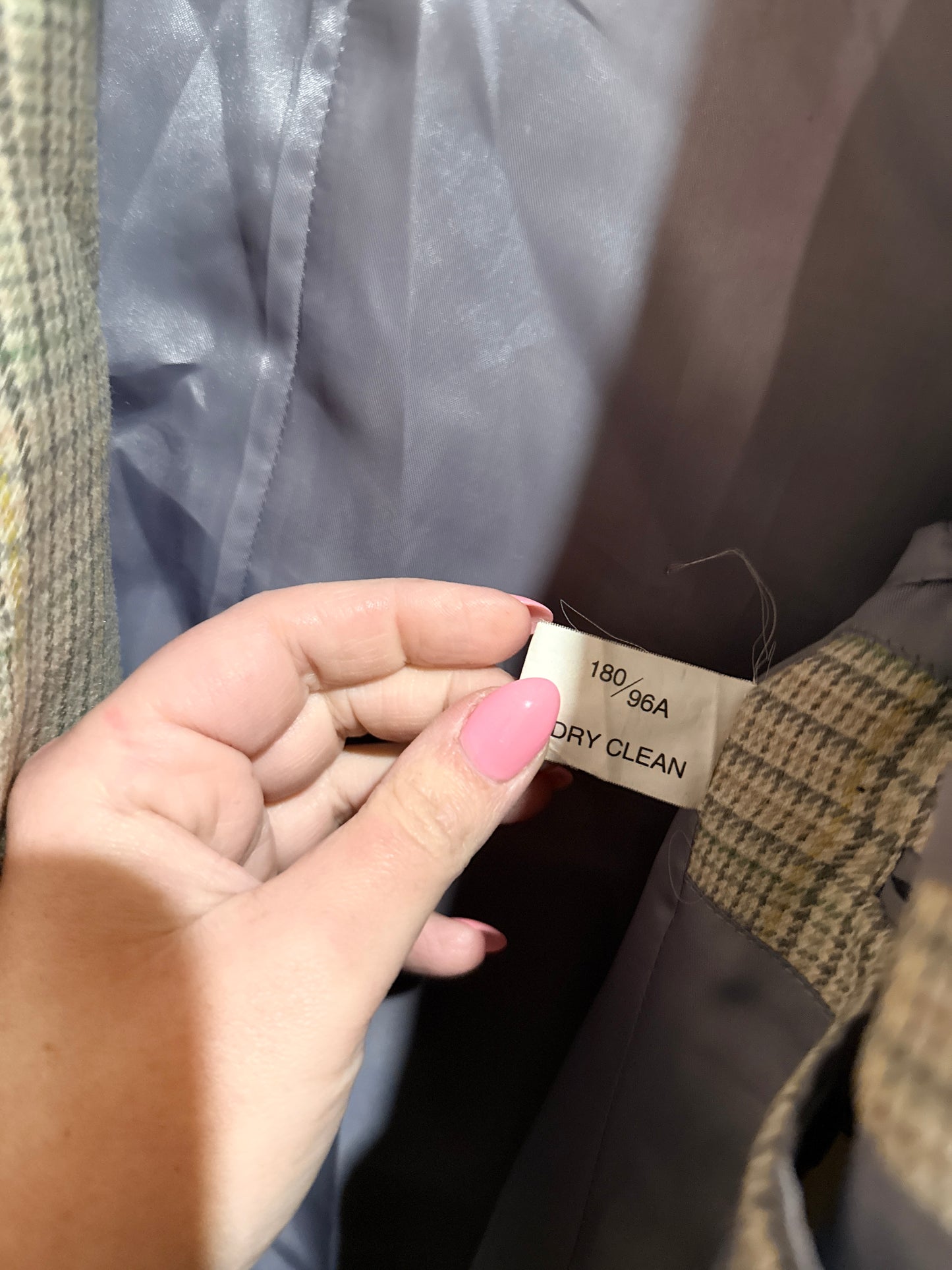 Selon Menswear Plaid Blazer Size 48 | 180/96A | U/Arm to U/Arm 53cm