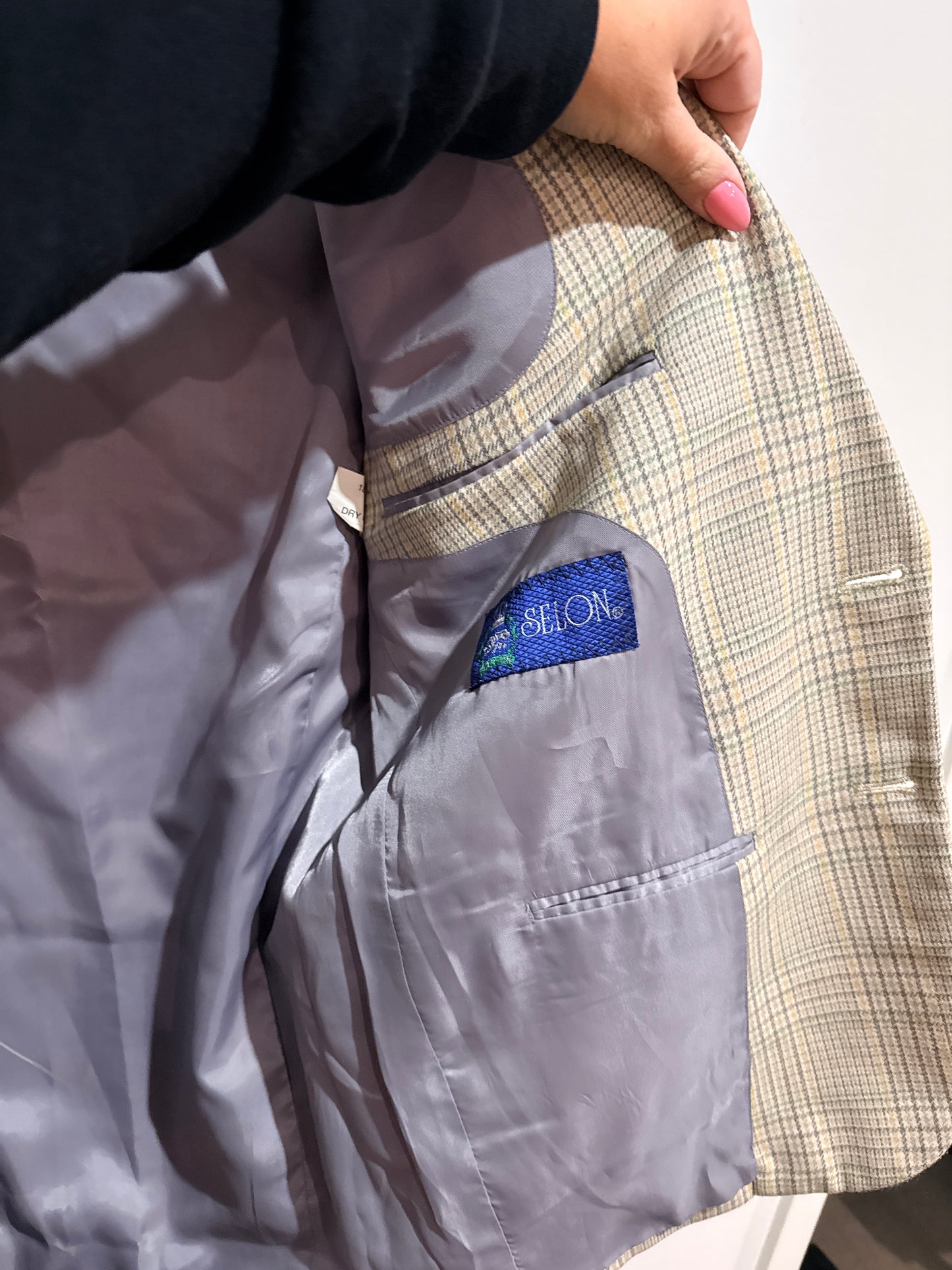 Selon Menswear Plaid Blazer Size 48 | 180/96A | U/Arm to U/Arm 53cm