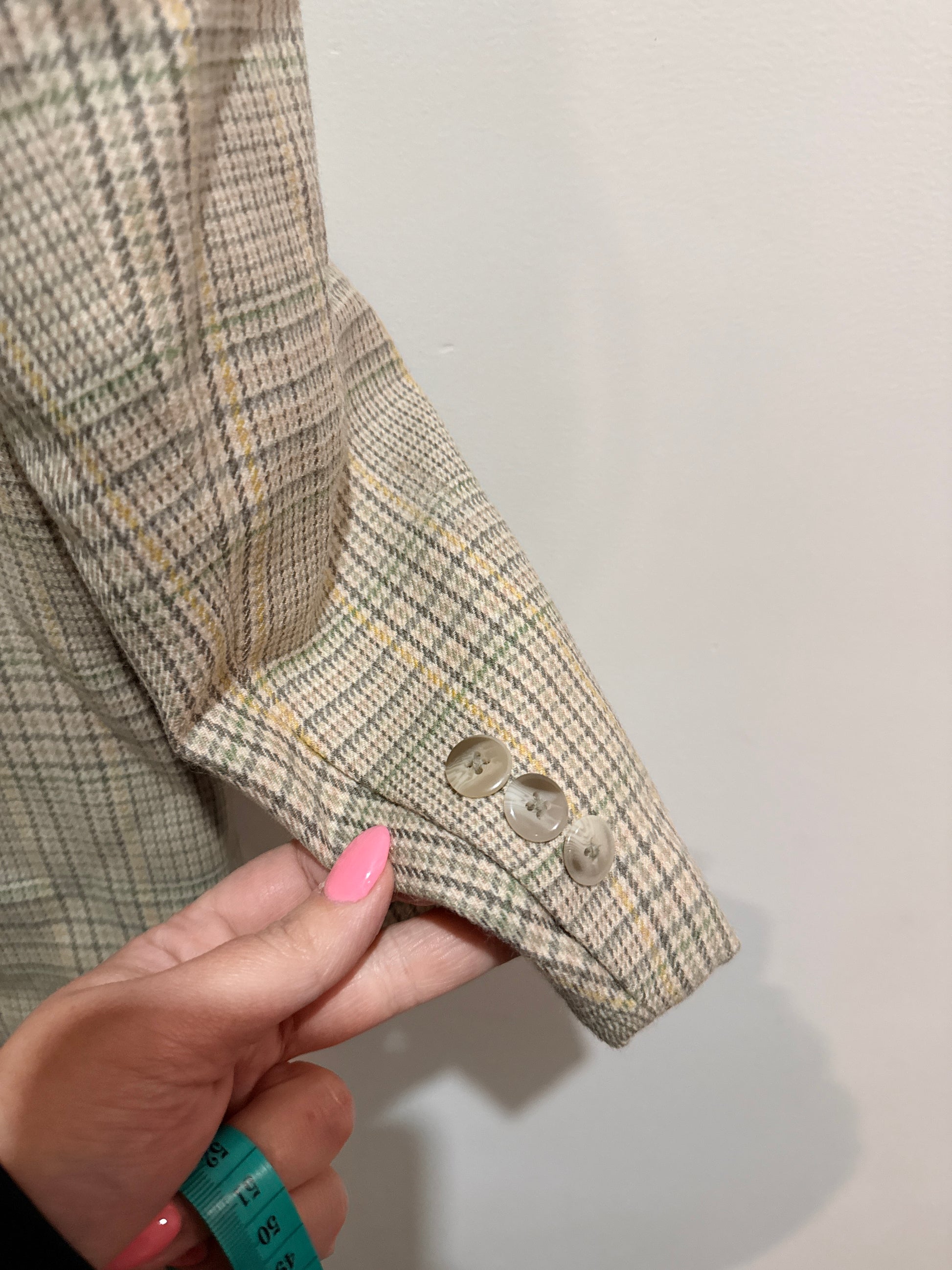 Selon Menswear Plaid Blazer Size 48 | 180/96A | U/Arm to U/Arm 53cm