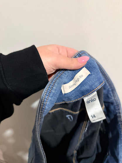 Anko Denim Jeggings Size 14