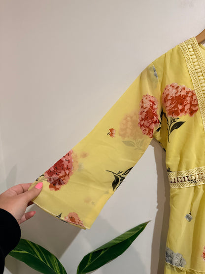 Floral Maxi Dress Size U/Arm to U/Arm 45cm