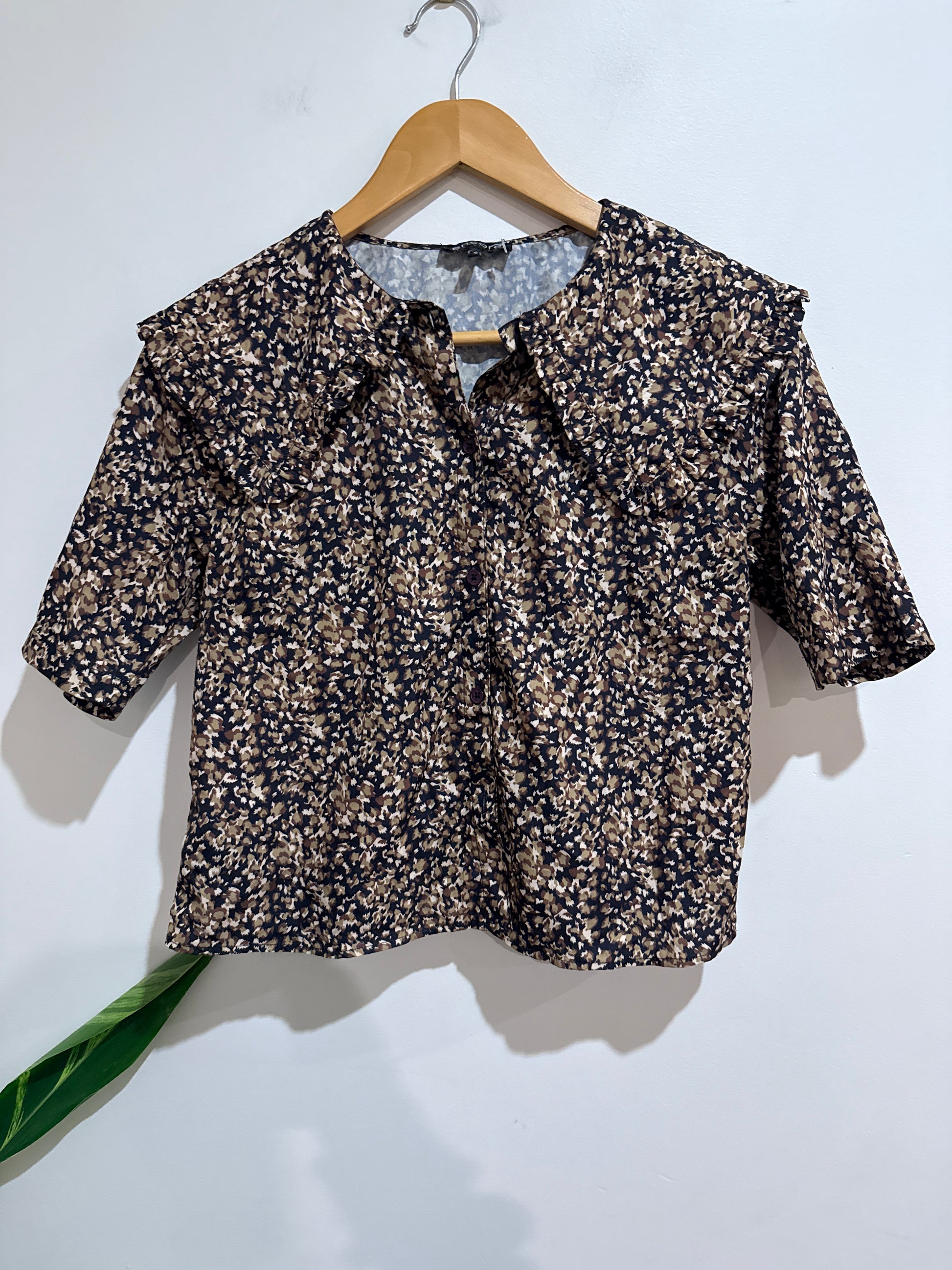 Encore Ditsy Floral Print Shirt Size S