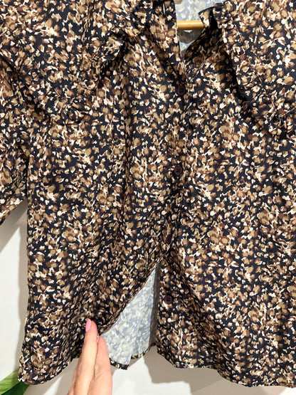 Encore Ditsy Floral Print Shirt Size S