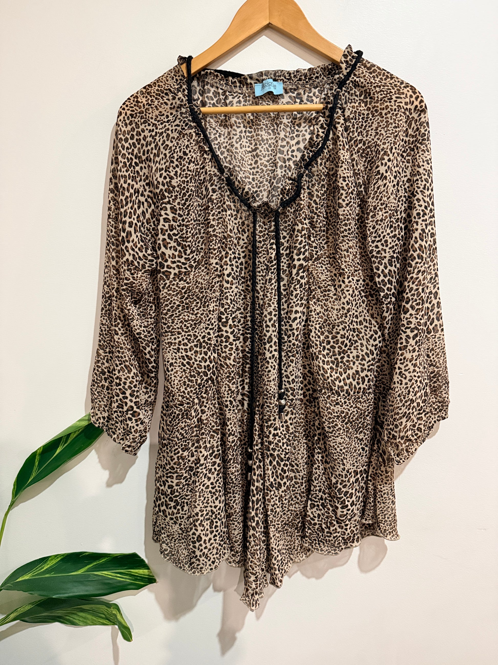 Jetblonde Leopard Print Shirt Size 10