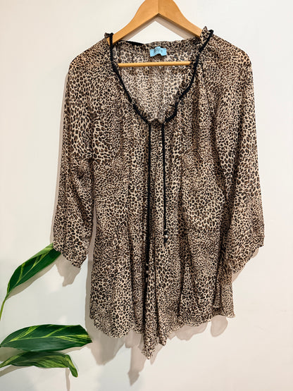 Jetblonde Leopard Print Shirt Size 10