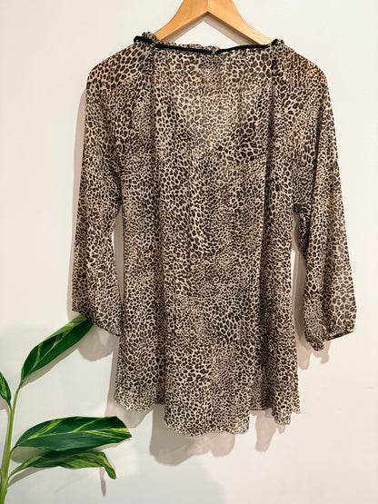 Jetblonde Leopard Print Shirt Size 10