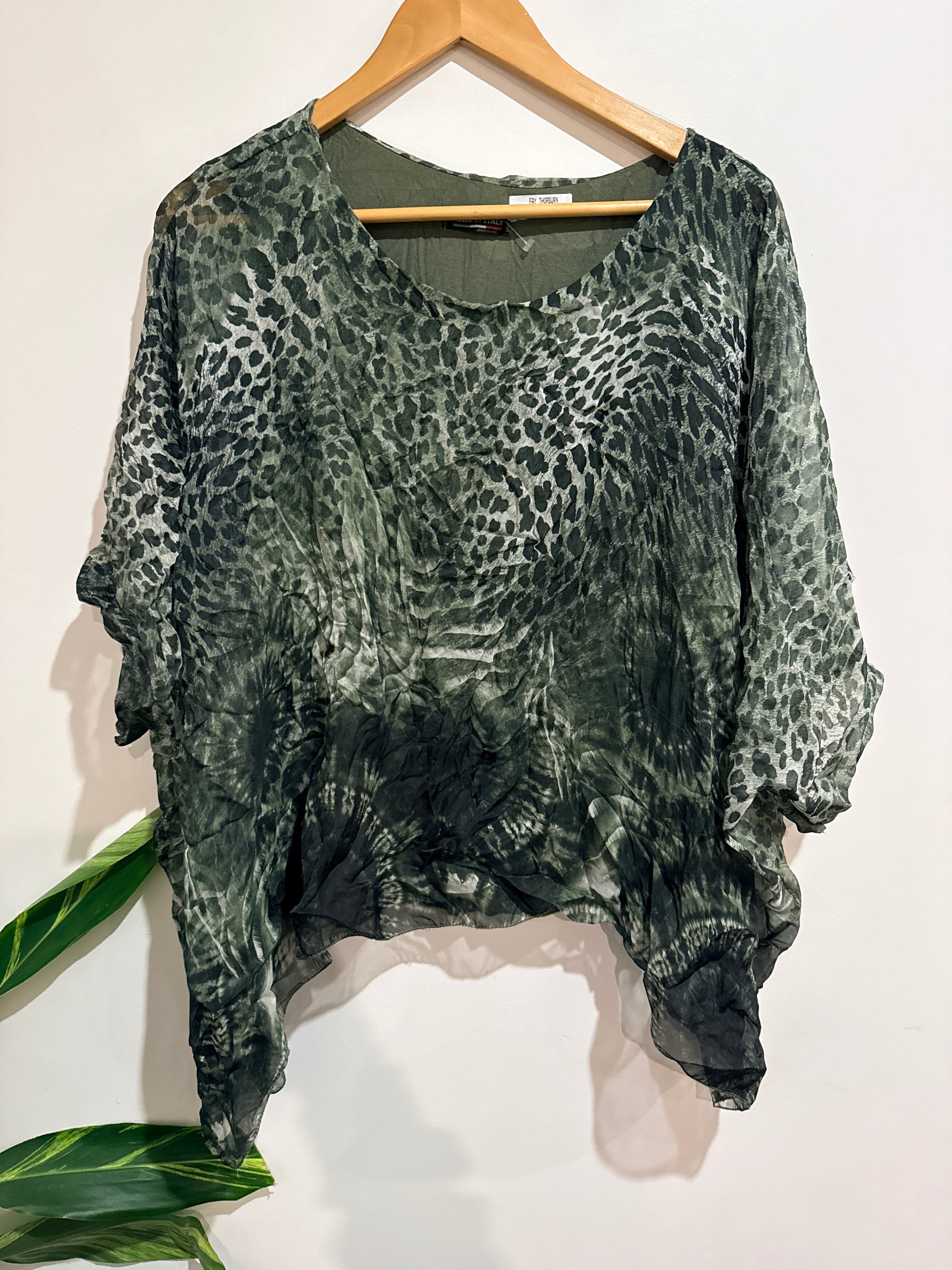 Fay Thorburn Leopard-print Kaftan Top