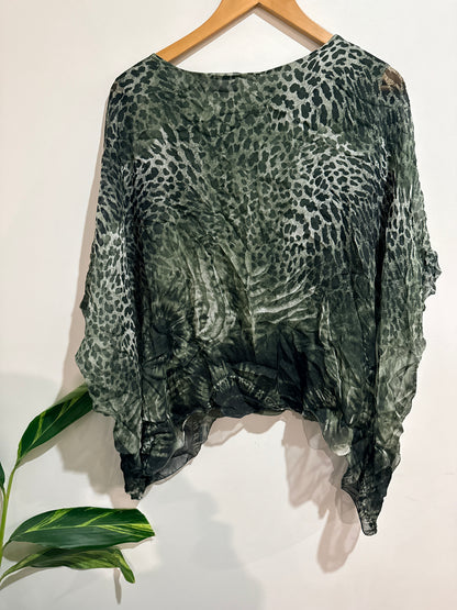 Fay Thorburn Leopard-print Kaftan Top