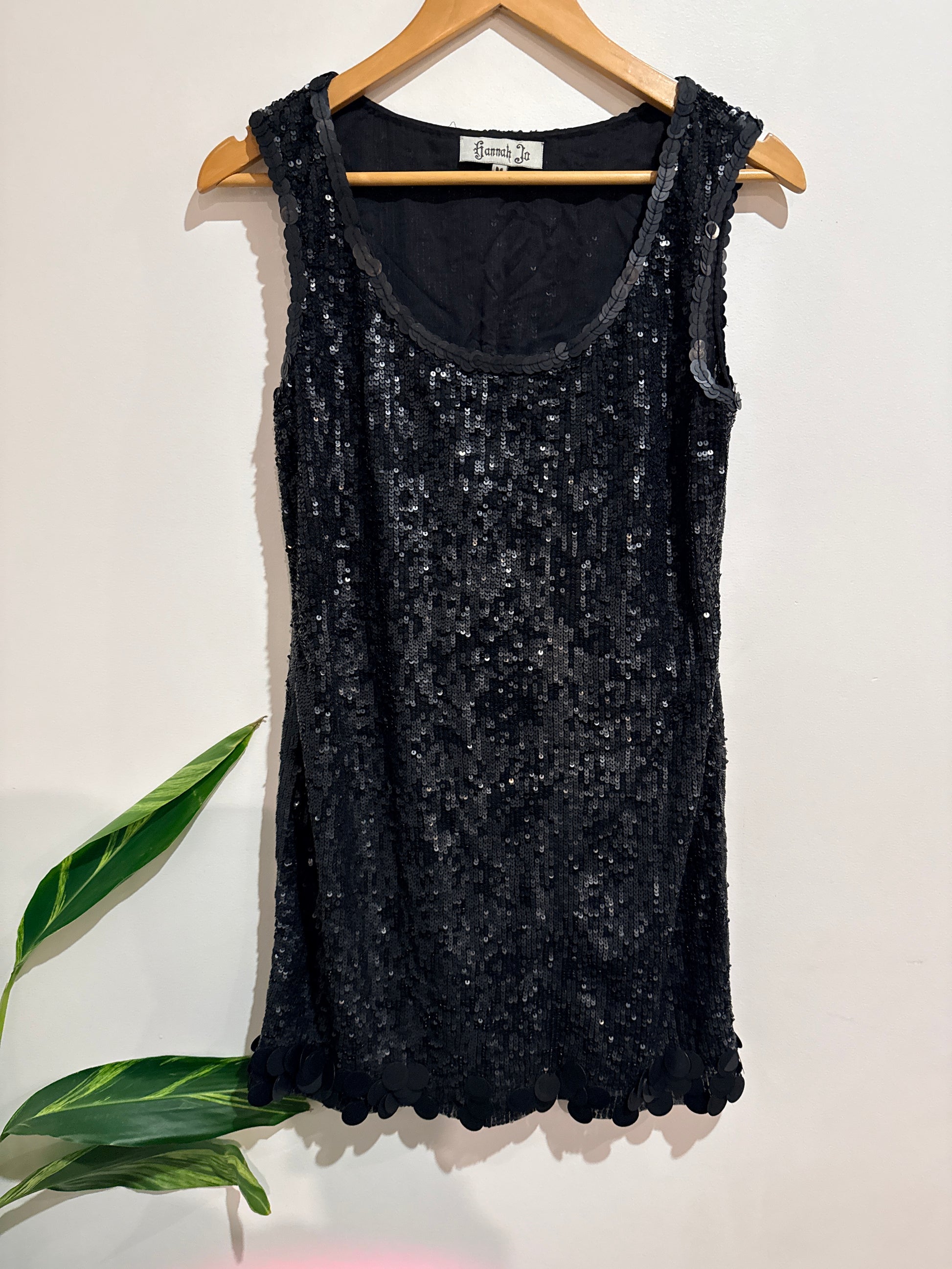 Hannah Jo Sequin Tank Mini Dress Size M