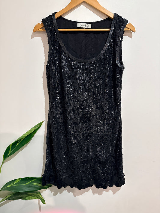 Hannah Jo Sequin Tank Mini Dress Size M