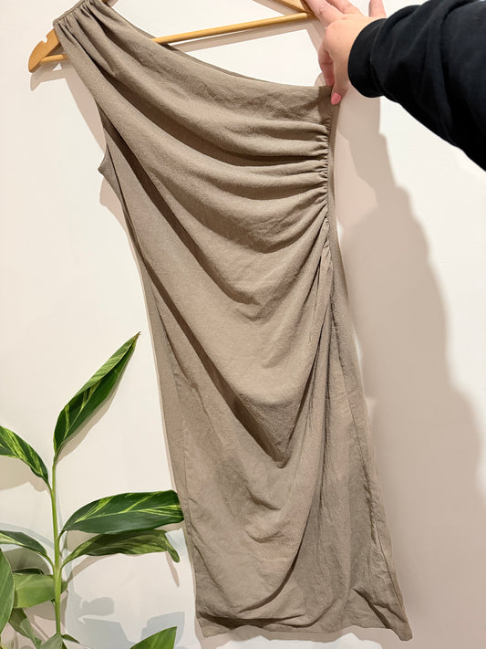 H & M Asymmetrical Pleated Dress Size M