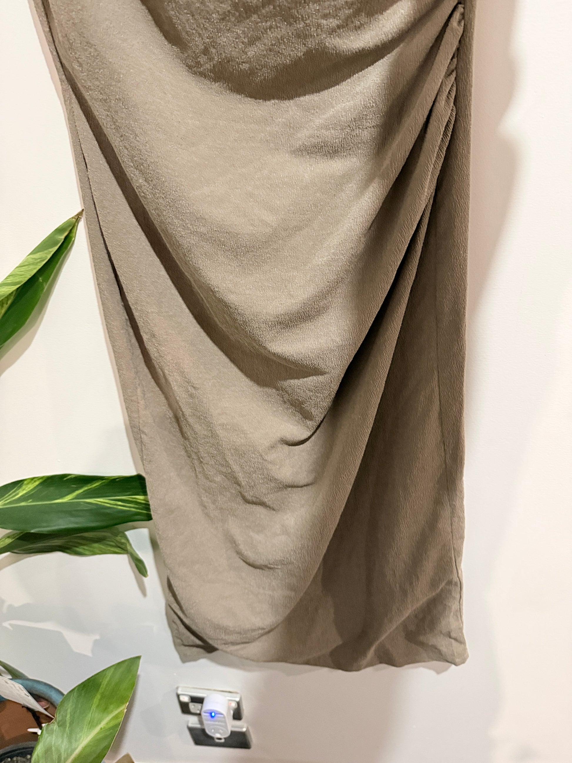 H & M Asymmetrical Pleated Dress Size M