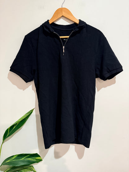 Connor Knit Quarter-zip Polo Shirt Size M