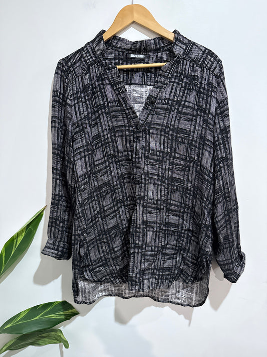 To-a-t Textured Check Top Size 12