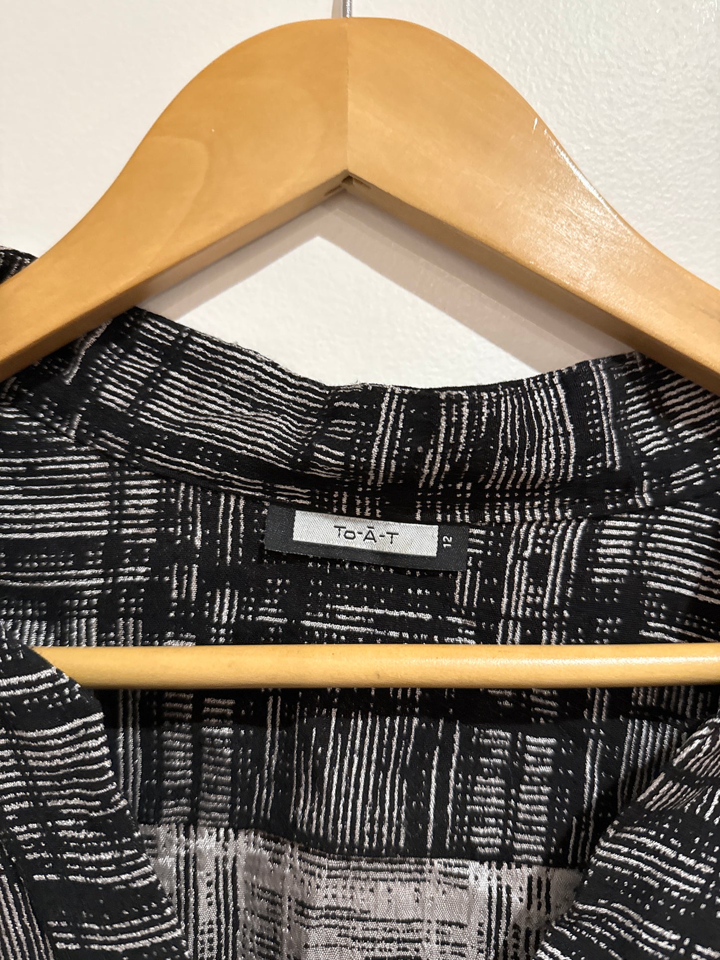 To-a-t Textured Check Top Size 12