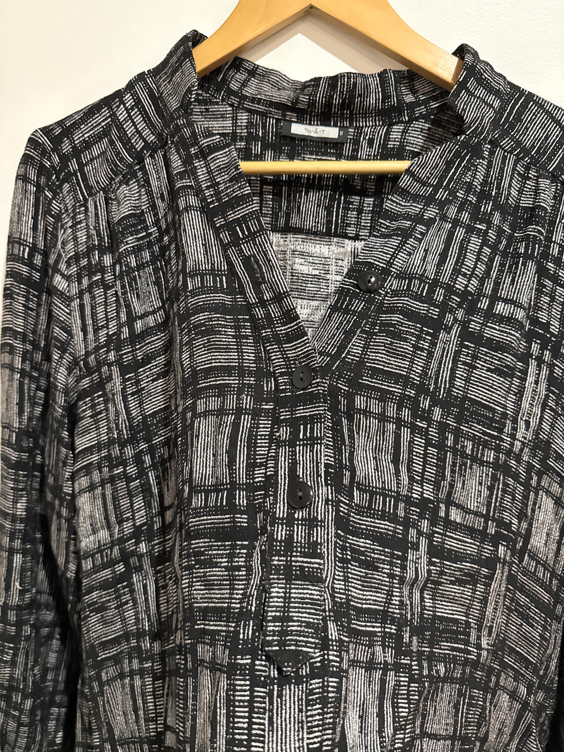 To-a-t Textured Check Top Size 12
