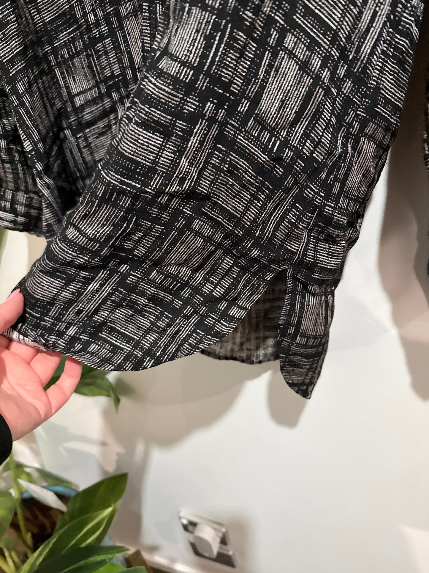 To-a-t Textured Check Top Size 12