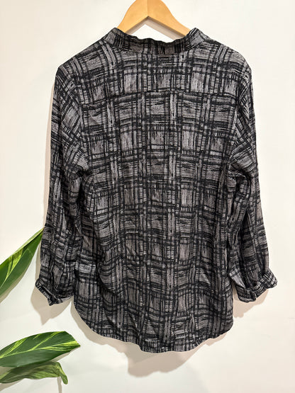 To-a-t Textured Check Top Size 12