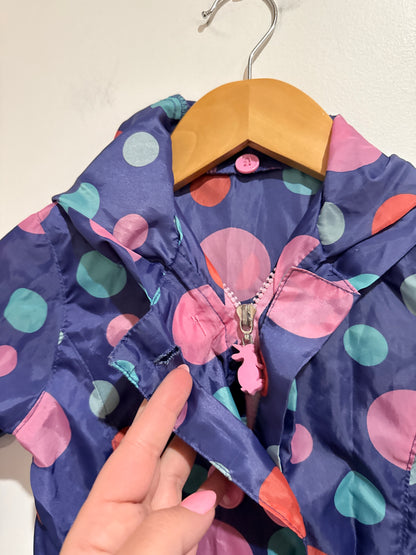 Brand Unknown Kids Waterproof Hooded Jacket Size U/Arm to U/Arm 34cm