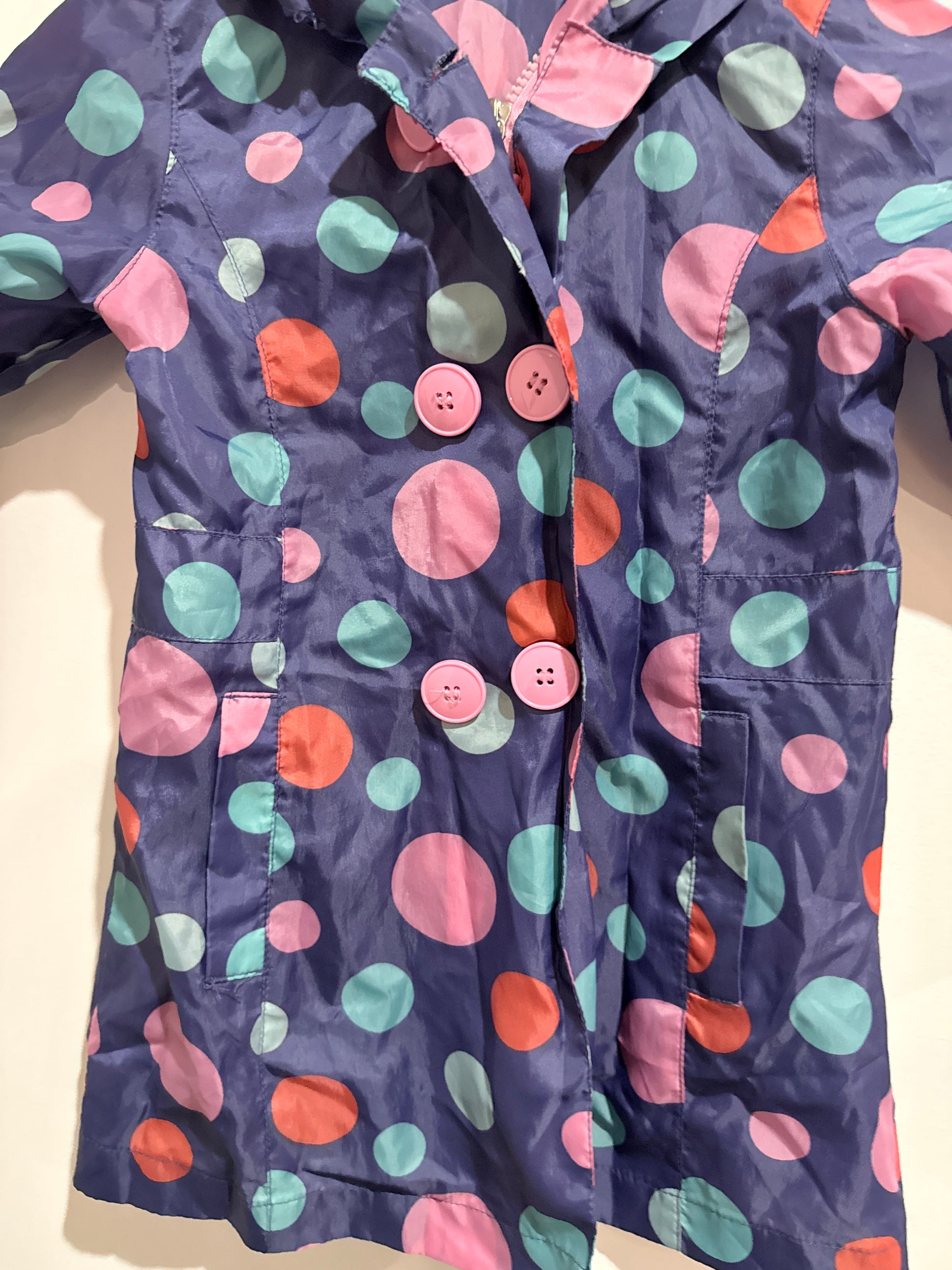Brand Unknown Kids Waterproof Hooded Jacket Size U/Arm to U/Arm 34cm