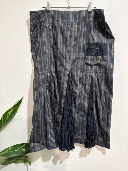 Lifespace Pinstriped Midi Skirt Size ize: 18 | Waist 96cm
