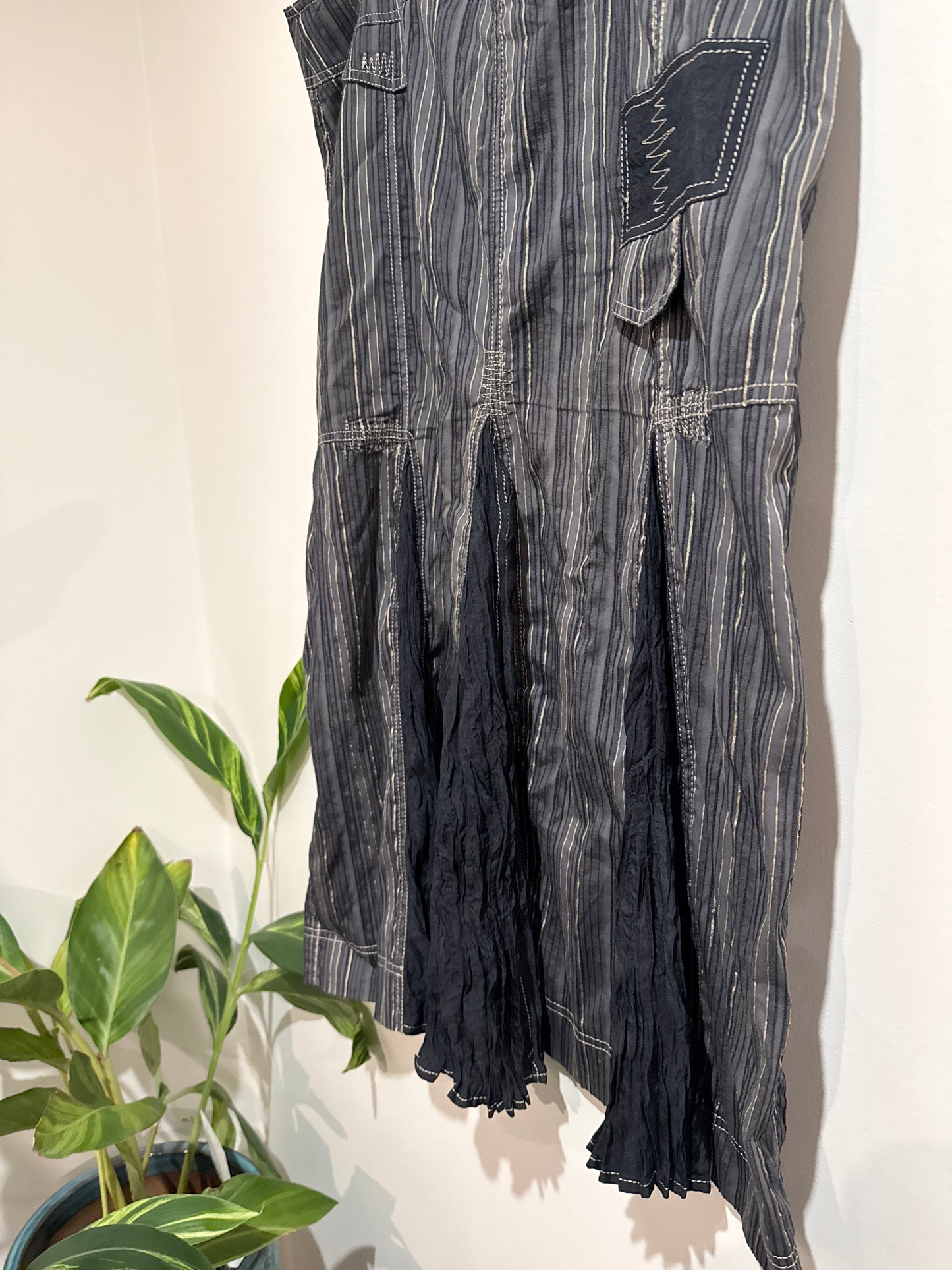 Lifespace Pinstriped Midi Skirt Size ize: 18 | Waist 96cm