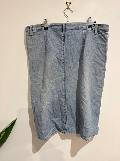 Jeans West Denim Maxi Skirt Size 16