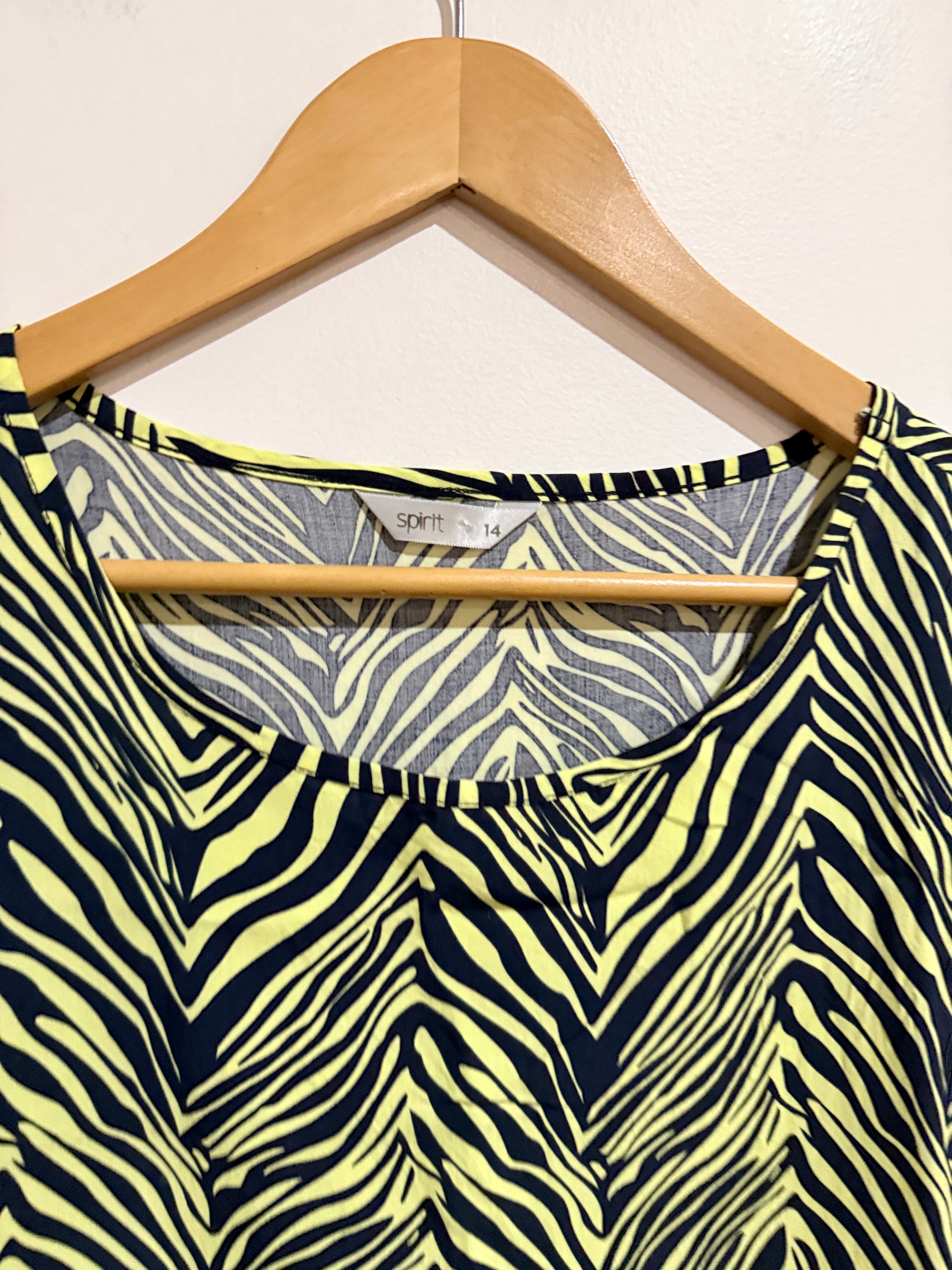 Spirit Zebra Print Top Size 14
