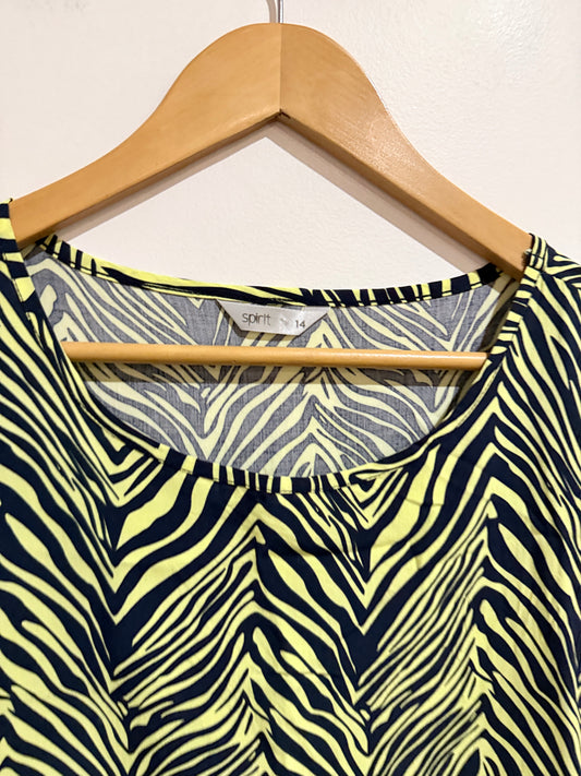 Spirit Zebra Print Top Size 14