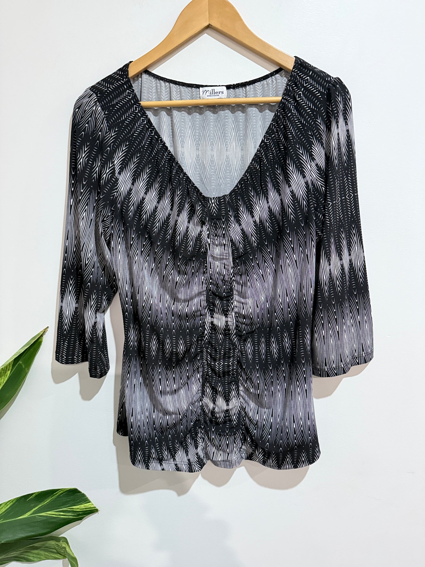 Millers Geometric Print Top Size 16