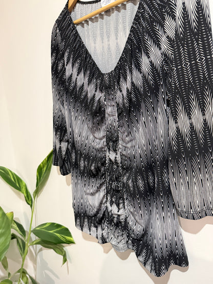 Millers Geometric Print Top Size 16