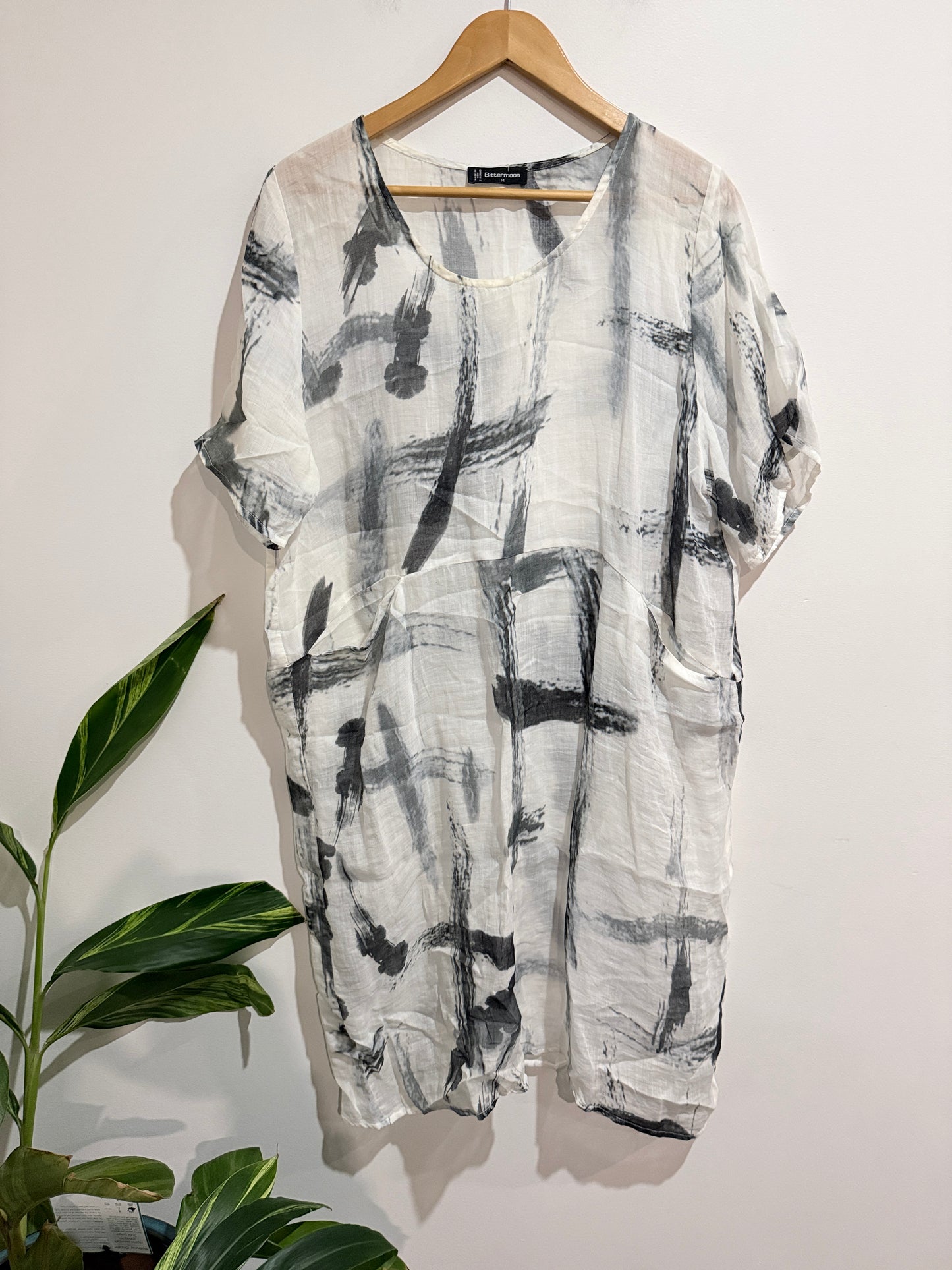 Bittermoon Oversized Tunic Dress Size 14