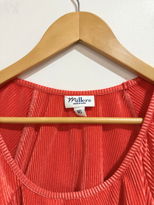 Millers Ruffle Front Shirt Size 16