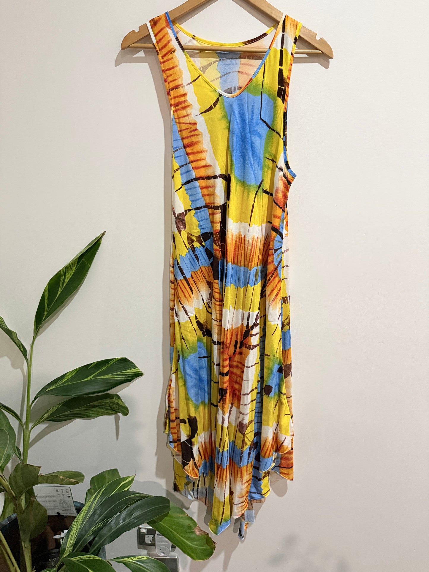 Tie-dye Batik Print Dress Size XL | U/Arm to U/Arm 51cm