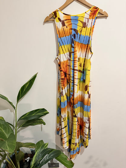 Tie-dye Batik Print Dress Size XL | U/Arm to U/Arm 51cm