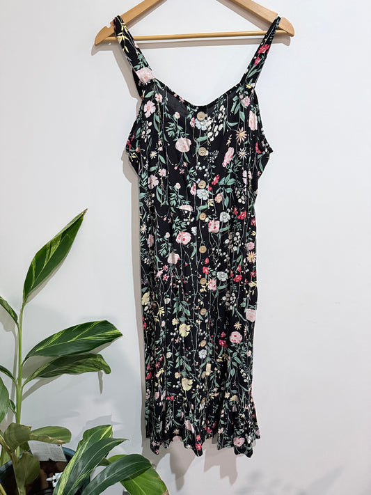 Exhibit A Floral Strappy Dress Size 16