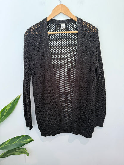 Now Open-knit Cardigan Sweater Size M