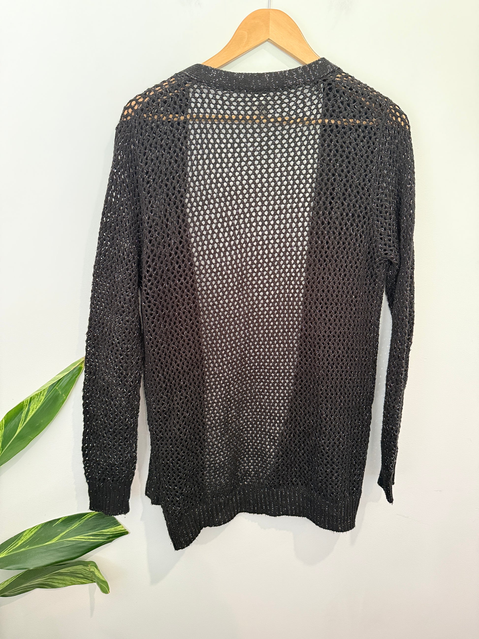 Now Open-knit Cardigan Sweater Size M